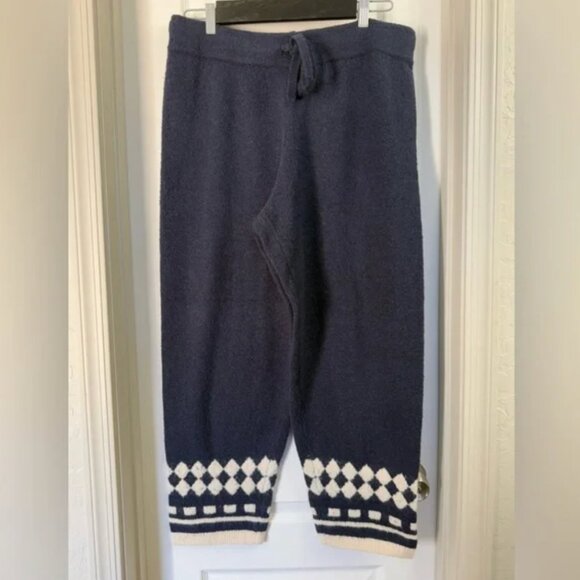 NWT J.Crew fair isle cozy sweater geometric jogger style pants - Picture 3 of 6